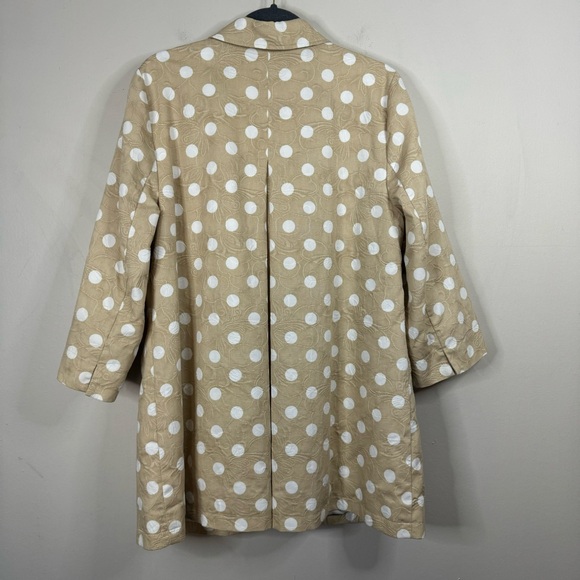 Chico’s Pleat-Back Jacket in Beige Polka Dot size 12/14 Large - Picture 11 of 11